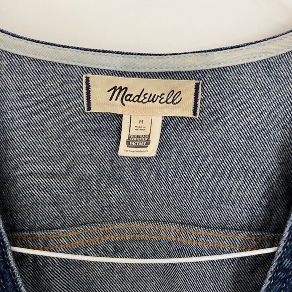 Madewell Denim Snap-front Long Vest | Size Medium - Picture 8 of 8